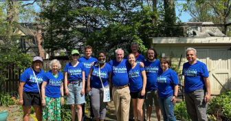 DC Council Candidate Matt Frumin and canvassers in matching Frumin shirts